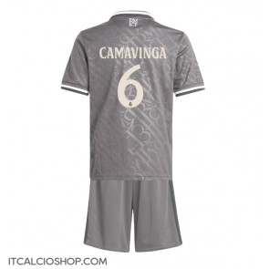 Real Madrid Eduardo Camavinga #6 Terza Maglia Bambino 2024-25 Manica Corta (+ Pantaloni corti)